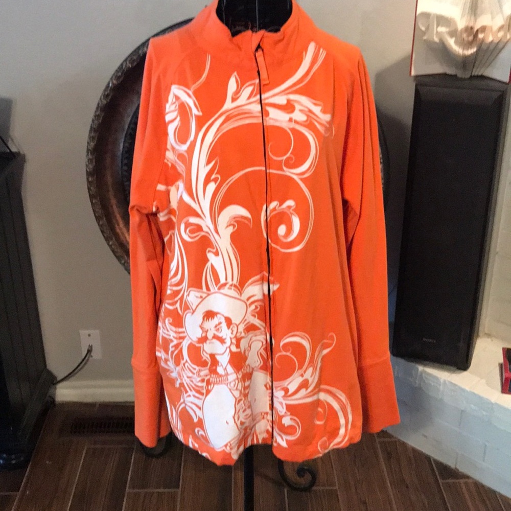 Oklahoma state zipup sweatshirt